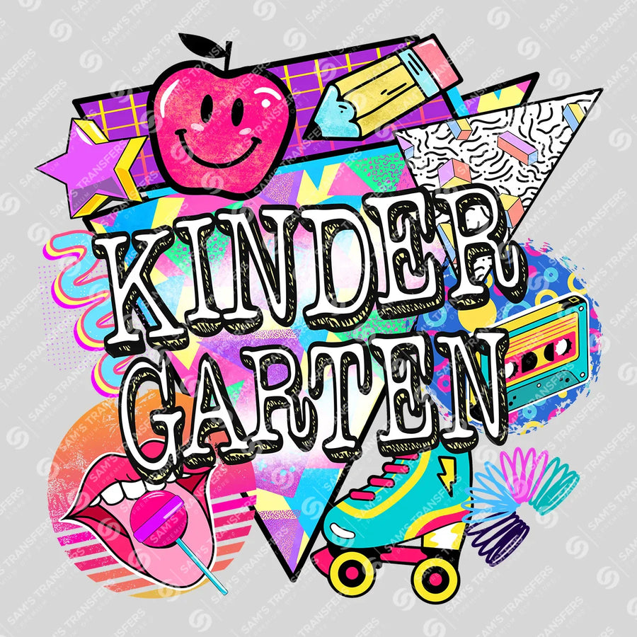Kindergarten Retro Ready-to-Press DTF Transfer | SAT00144