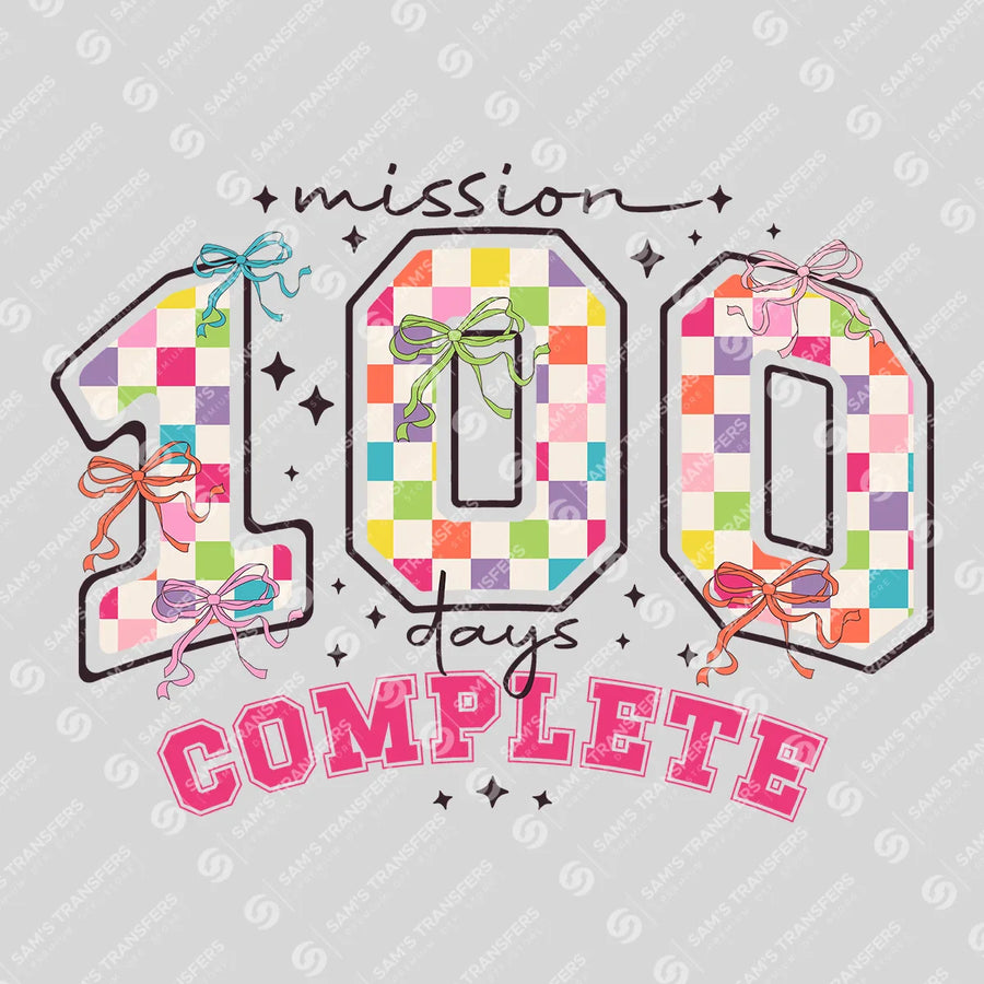 Mission 100 Days Complete Ready-to-Press DTF Transfer | SAT00147