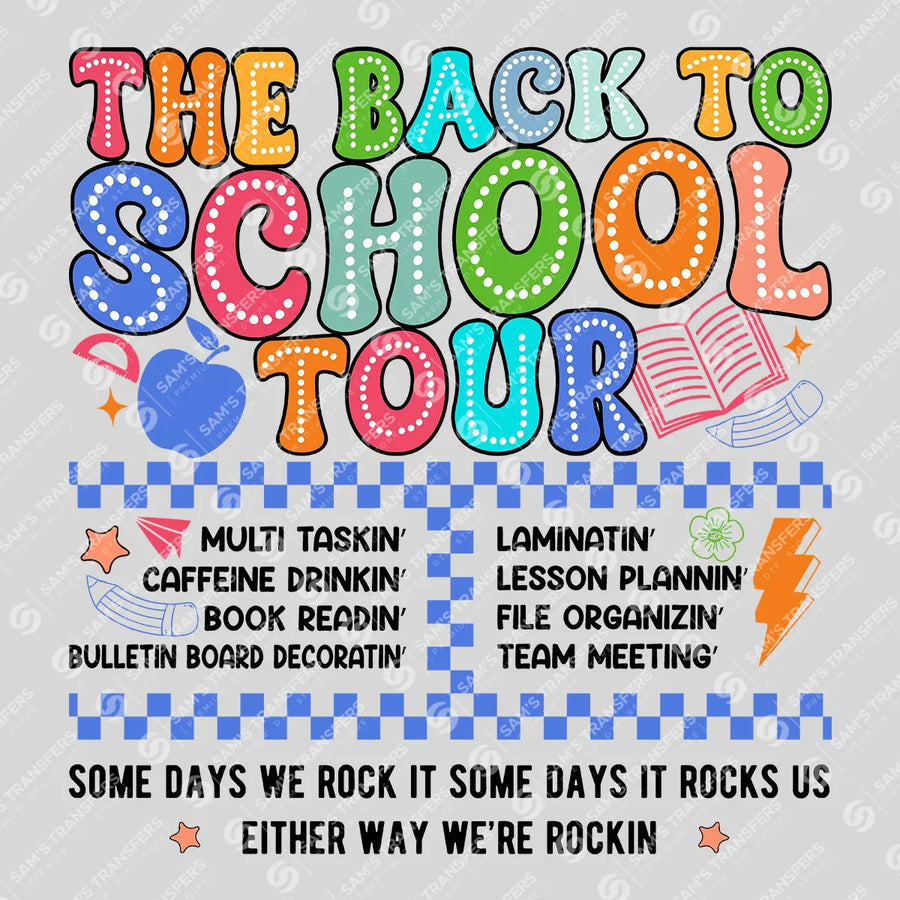 Back to School Tour Ready-to-Press DTF Transfer | SAT00149