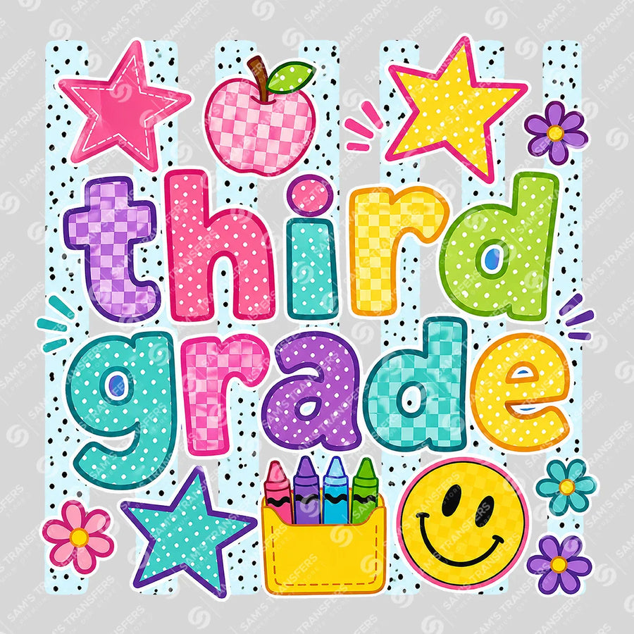 Third Grade Dots Ready-to-Press DTF Transfer | SAT00192