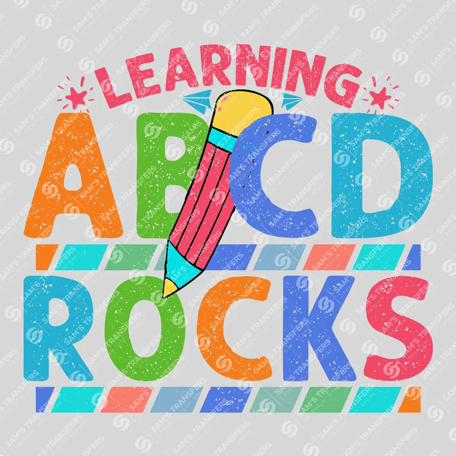 Learning ABCD Rocks Ready-to-Press DTF Transfer | SAT00220