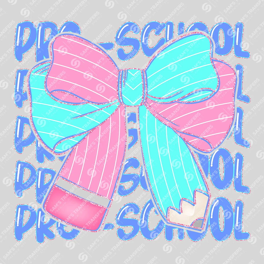 Pre-School Bow Ready-to-Press DTF Transfer | SAT00247