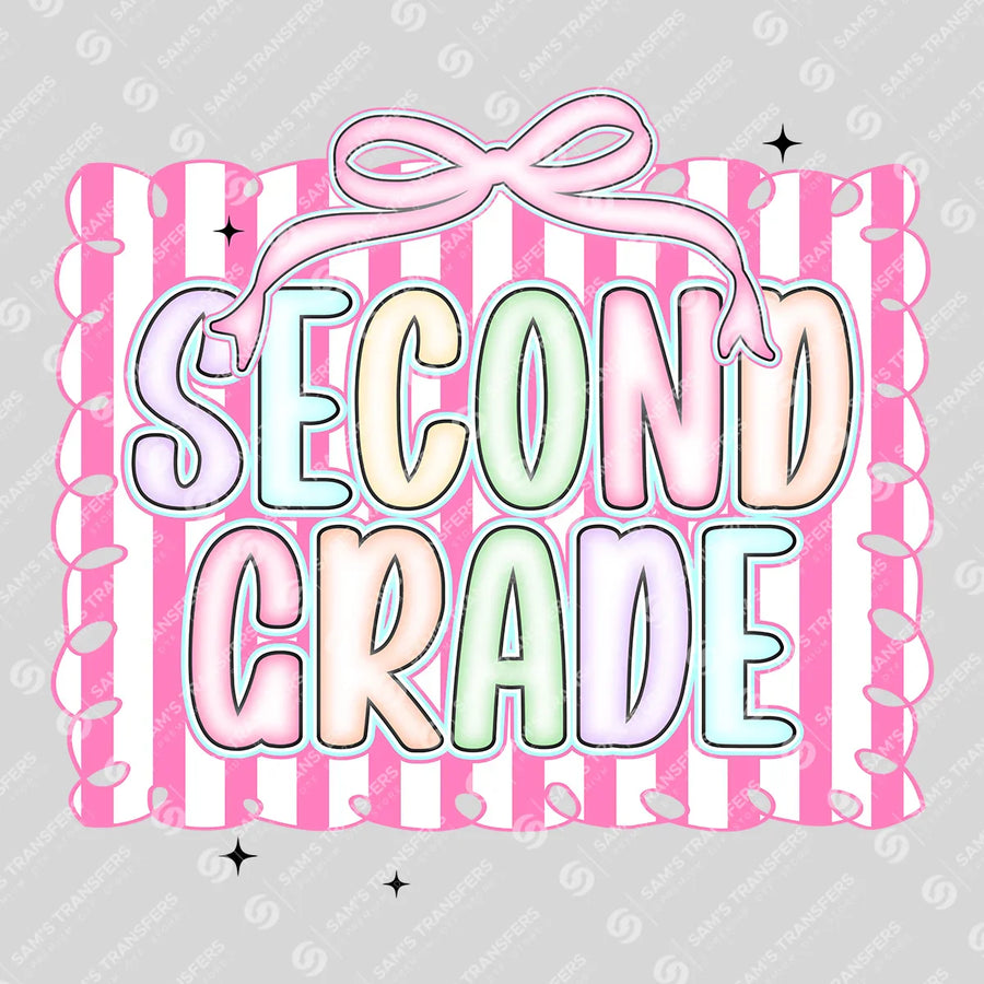 Second Grade Pastel Ready-to-Press DTF Transfer | SAT00250