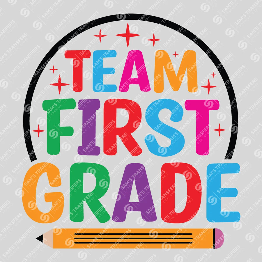 Team First Grade Arch Ready-to-Press DTF Transfer | SAT00257