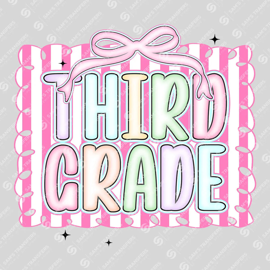 Third Grade Pastel Ready-to-Press DTF Transfer | SAT00265