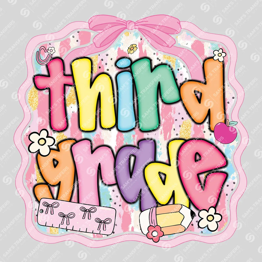 Third Grade Doodle Ready-to-Press DTF Transfer | SAT00266