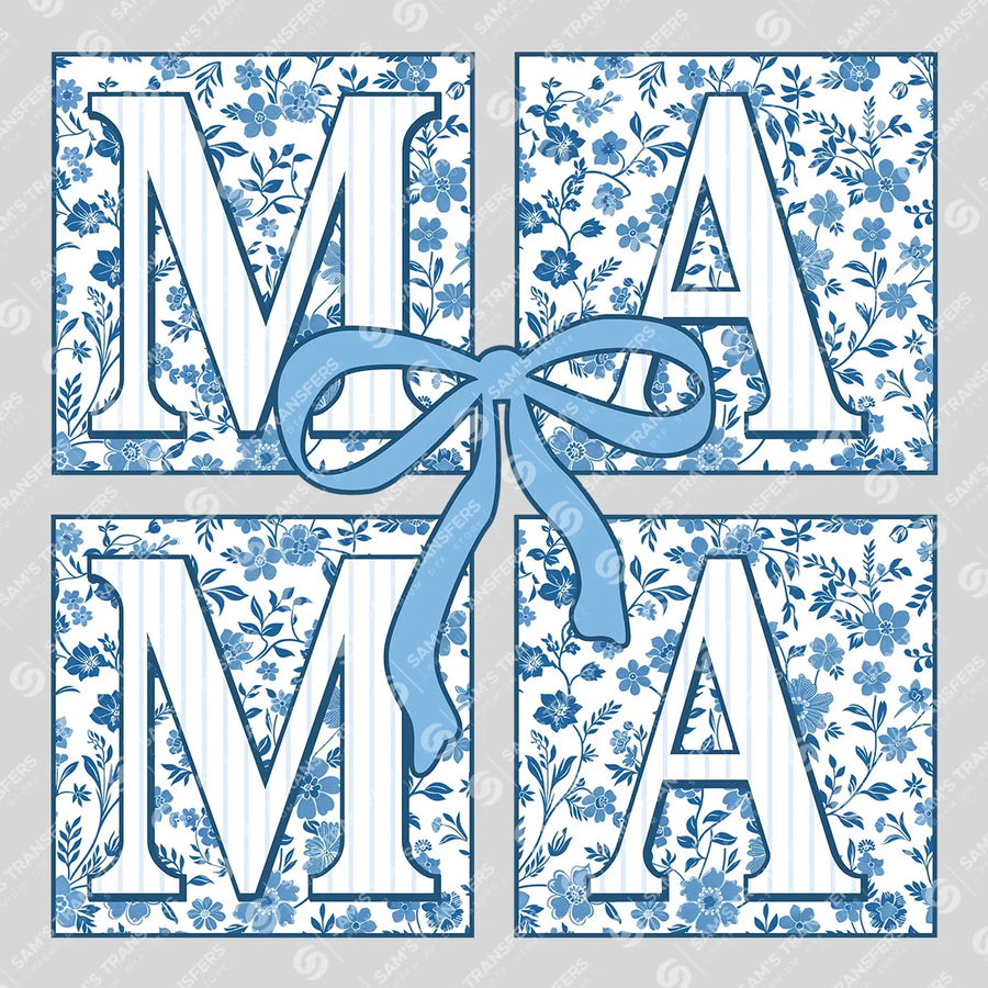 Mama Floral Bow Ready-to-Press DTF Transfer | SAT00302