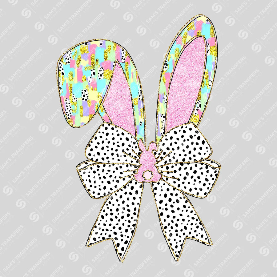 Bunny Ears Bow Ready-to-Press DTF Transfer | SAT00303