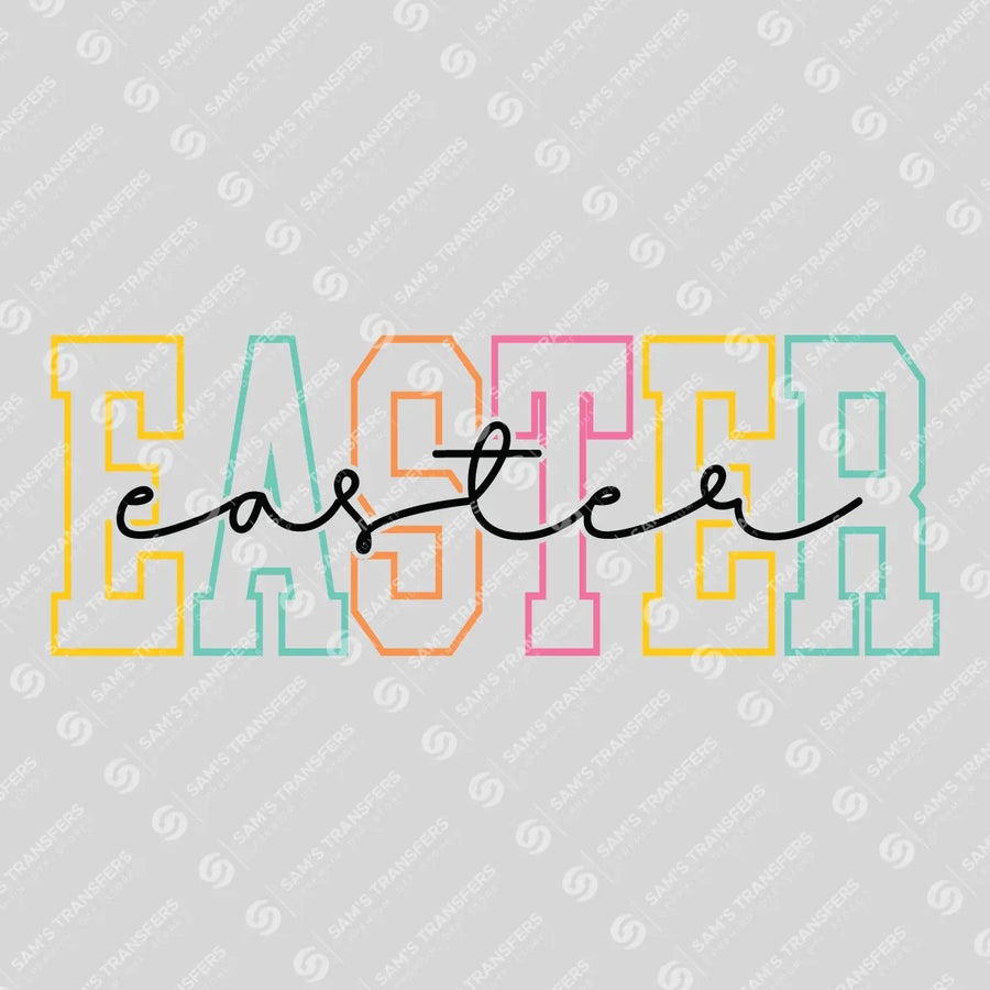 Easter Varsity Black Ready-to-Press DTF Transfer | SAT00338