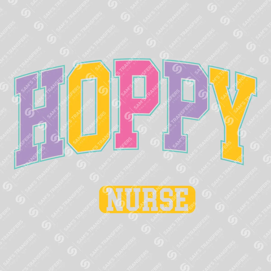 Hoppy Nurse Outline Ready-to-Press DTF Transfer | SAT00366