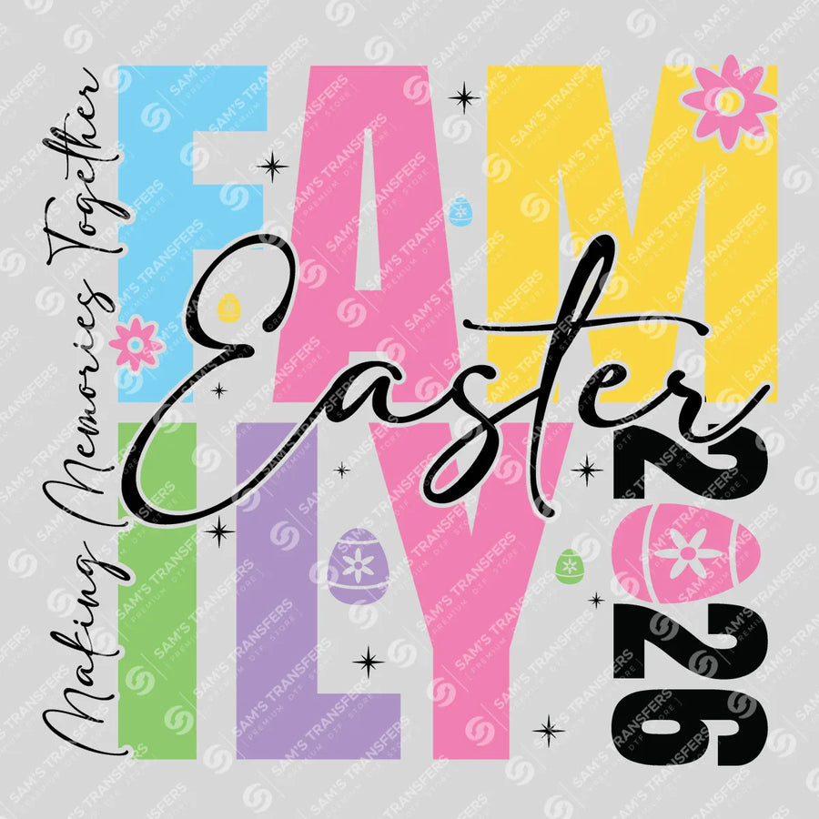 Family Easter 2026 Ready-to-Press DTF Transfer | SAT00369