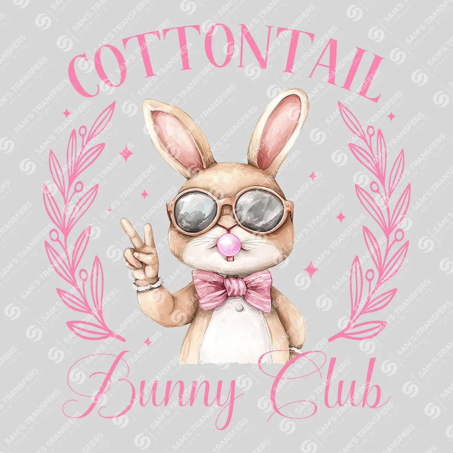 Cottontail Bunny Club Ready-to-Press DTF Transfer | SAT00373