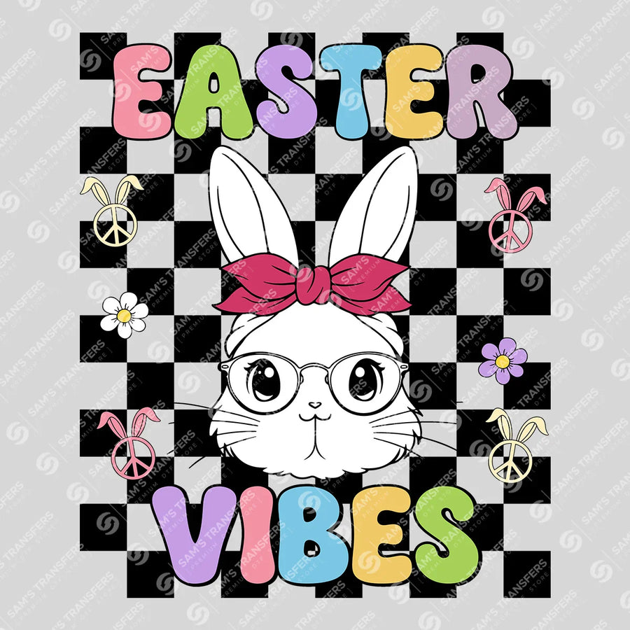 Easter Vibes Bunny Ready-to-Press DTF Transfer | SAT00378