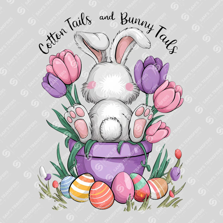 Cotton Tails and Bunny Tails Ready-to-Press DTF Transfer | SAT00434