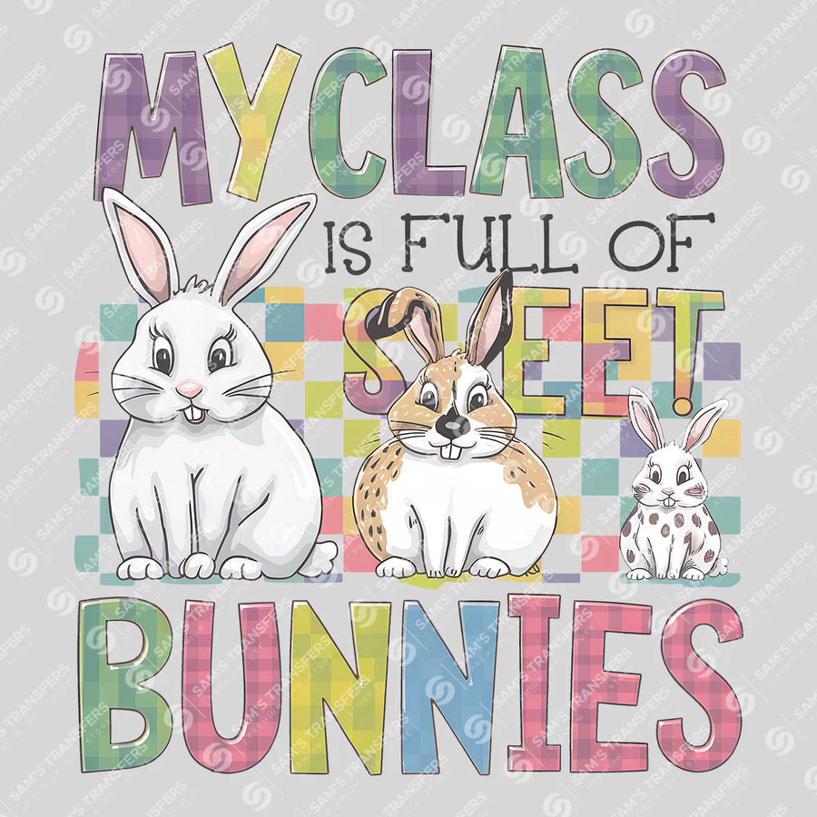 Class Full of Sweet Bunnies Ready-to-Press DTF Transfer | SAT00437