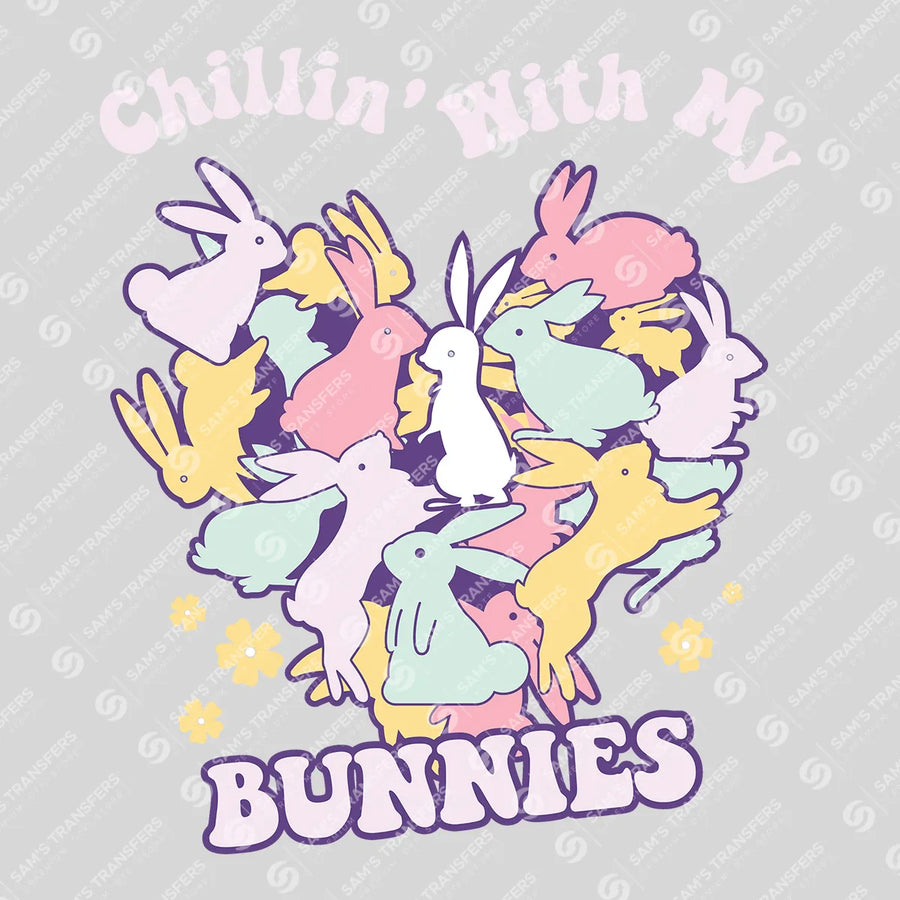 Chillin With My Bunnies Ready-to-Press DTF Transfer | SAT00503