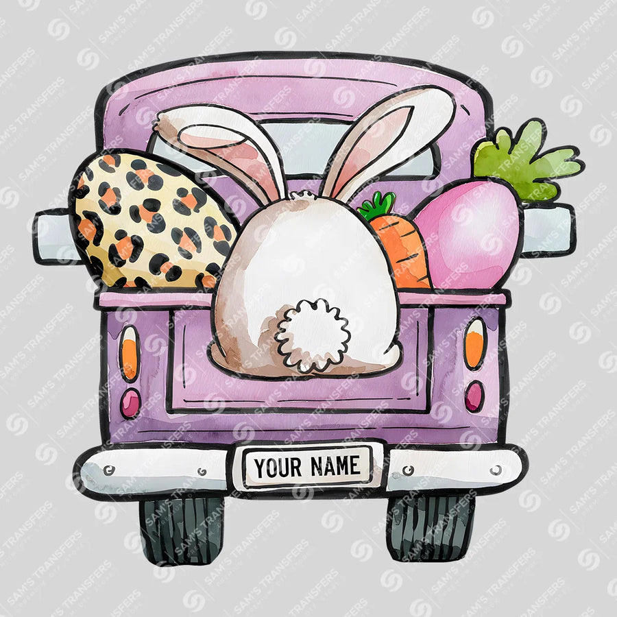 Easter Truck Personalized Ready-to-Press DTF Transfer | SAT00541