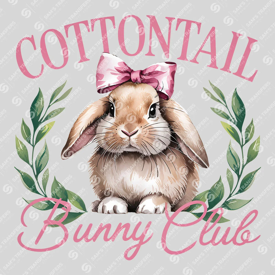 Cottontail Bunny Club Ready-to-Press DTF Transfer | SAT00544