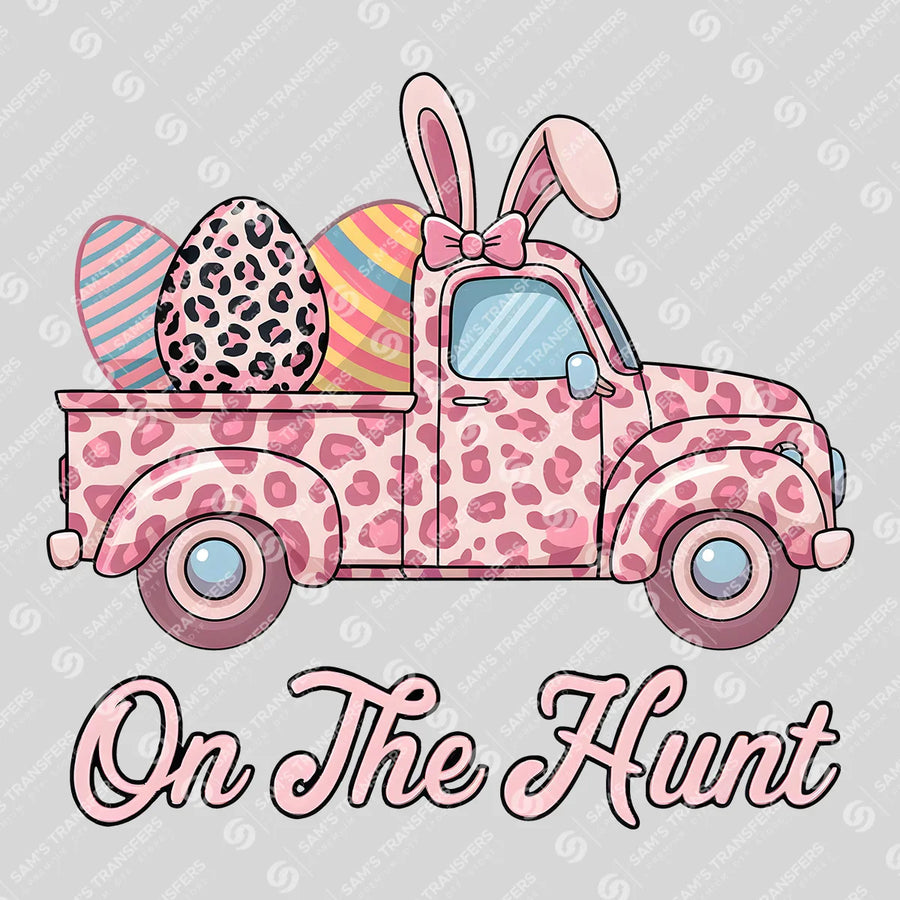 On The Hunt Leopard Truck Ready-to-Press DTF Transfer | SAT00573