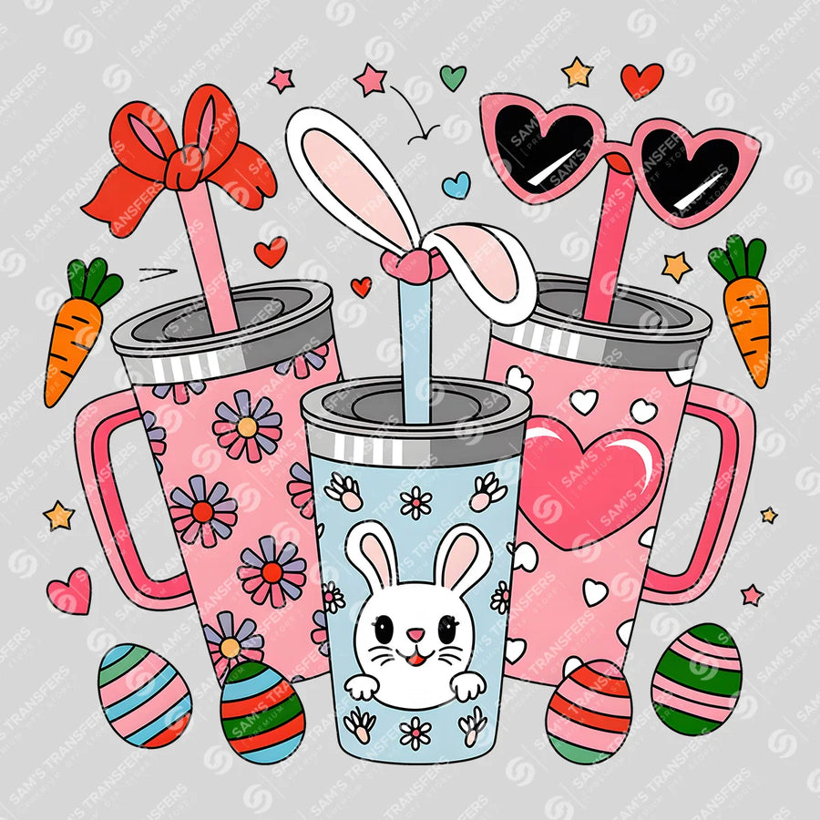 Easter Tumbler Trio Ready-to-Press DTF Transfer | SAT00622