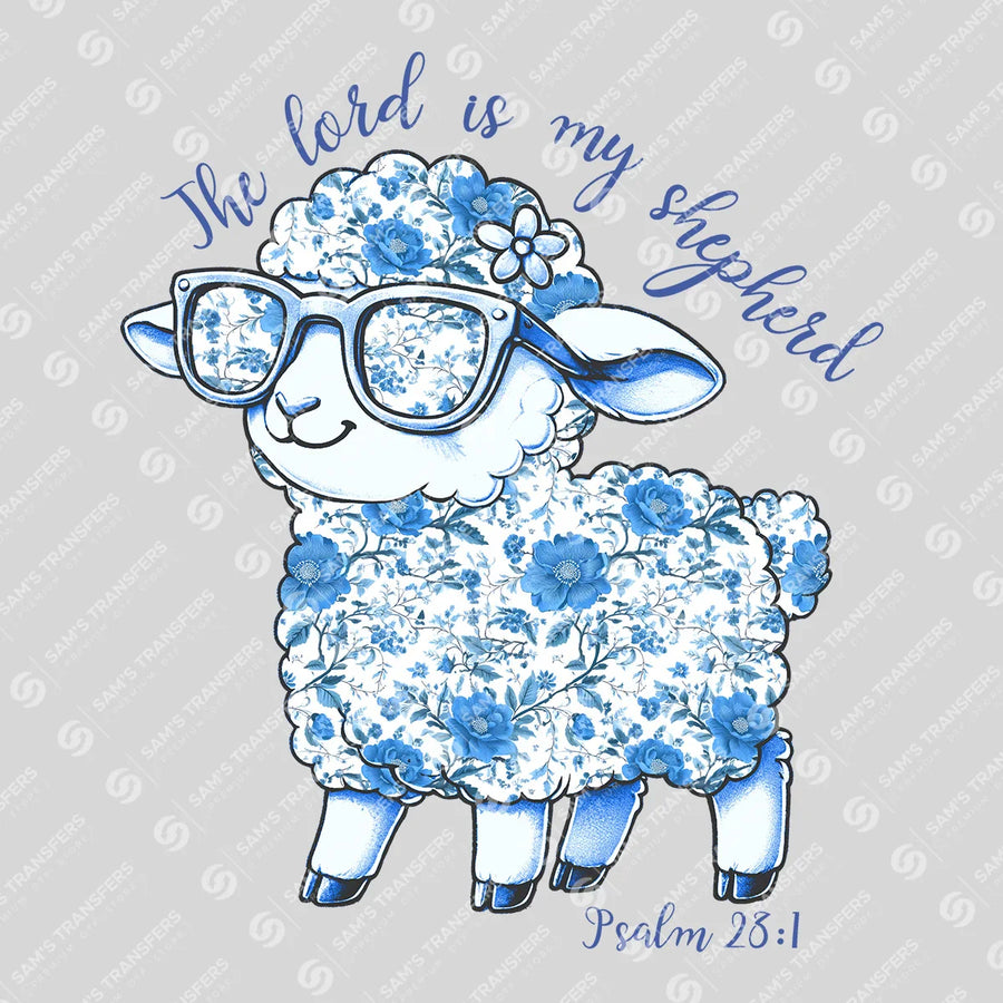 The Lord Is My Shepherd Lamb Glasses Ready-to-Press DTF Transfer | SAT00632