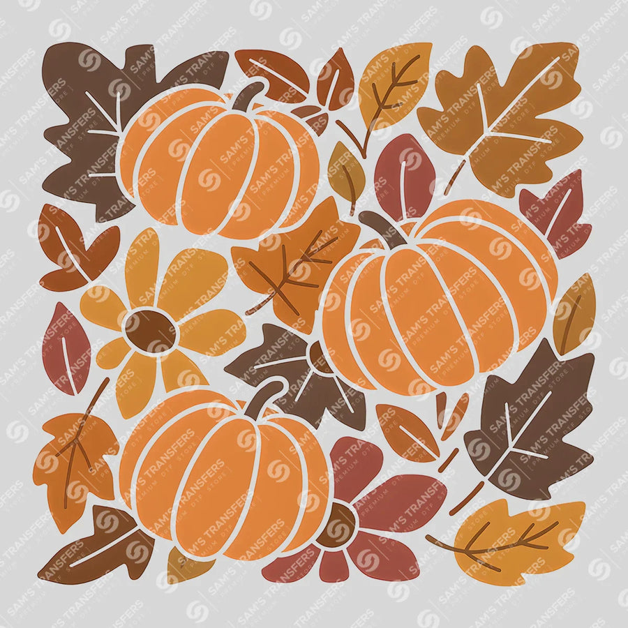 Autumn Pumpkin Trio Ready-to-Press DTF Transfer | SAT00677