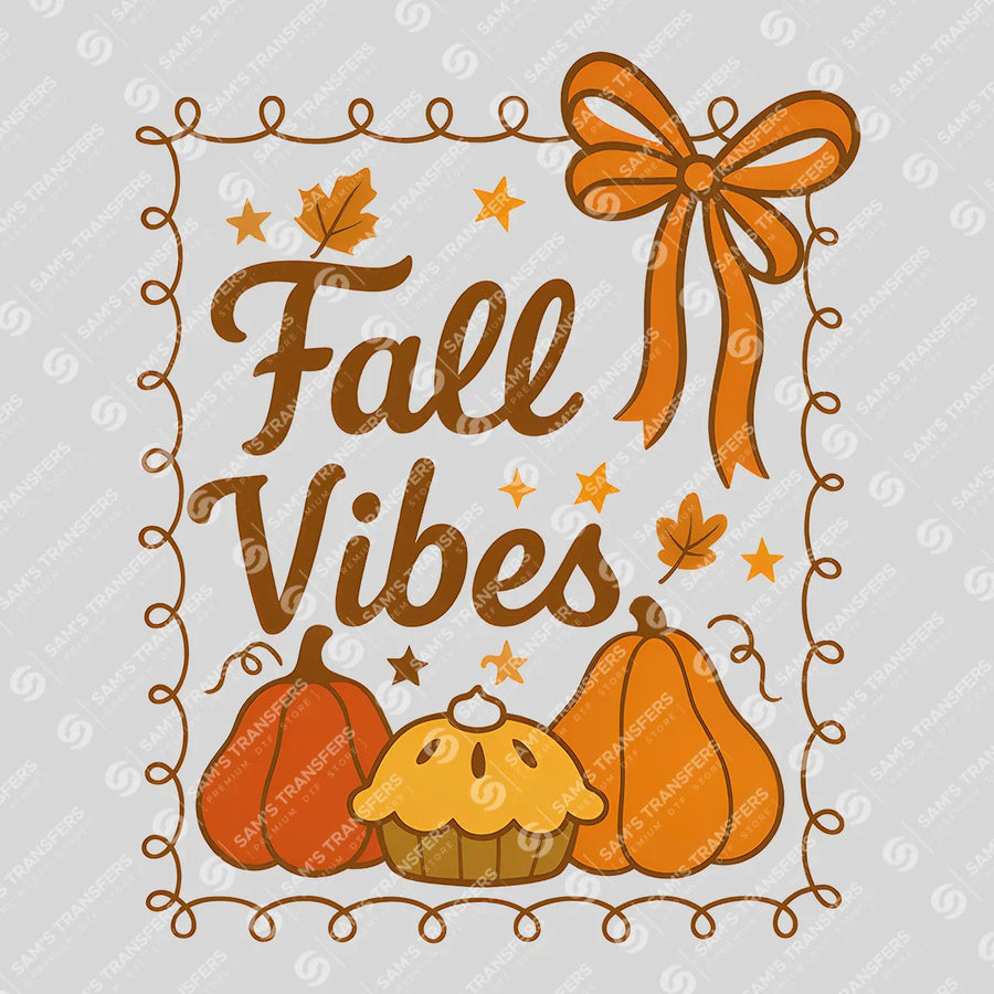 Fall Vibes Doodle Ready-to-Press DTF Transfer | SAT00691
