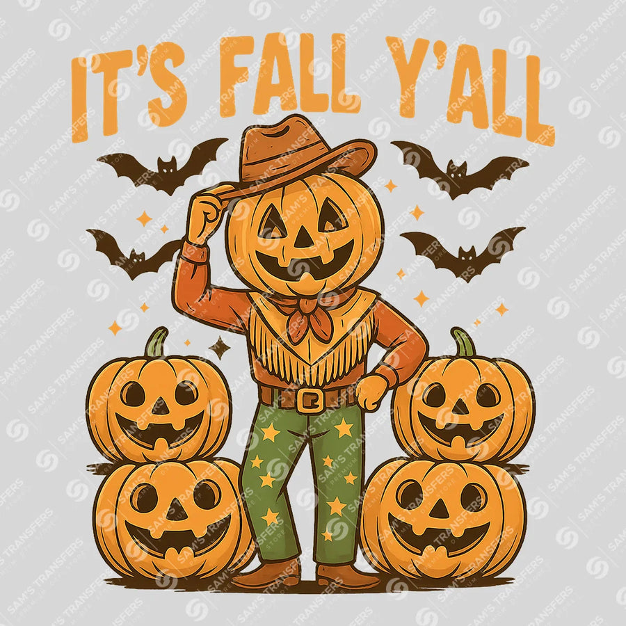 It's Fall Y'all Scarecrow Ready-to-Press DTF Transfer | SAT00709