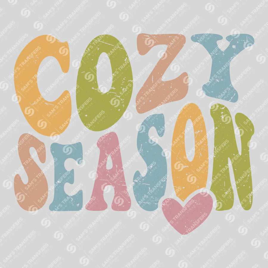 Cozy Season Retro Pastel Ready-to-Press DTF Transfer | SAT00716