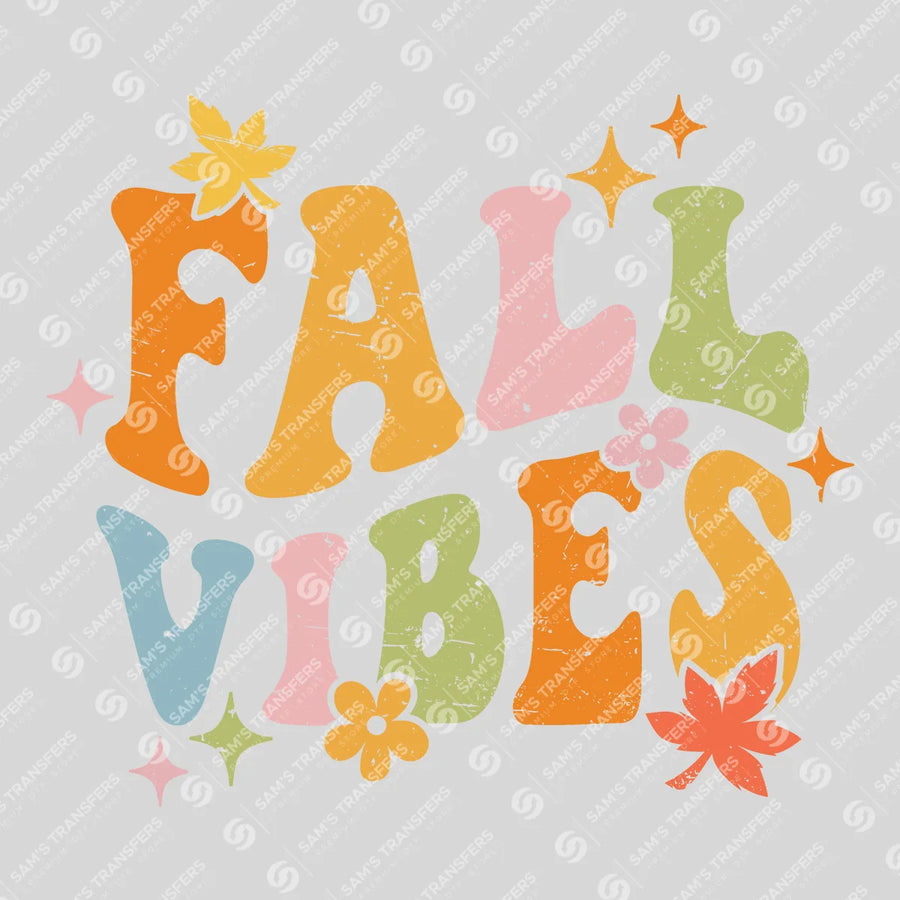 Fall Vibes Groovy Ready-to-Press DTF Transfer | SAT00719