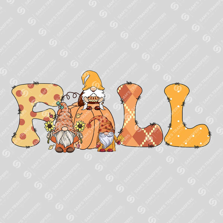 Fall Gnomes Pumpkin Ready-to-Press DTF Transfer | SAT00733
