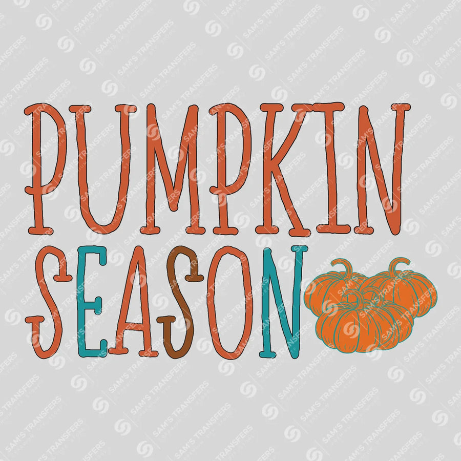 Pumpkin Season Tall Letters Ready-to-Press DTF Transfer | SAT00751