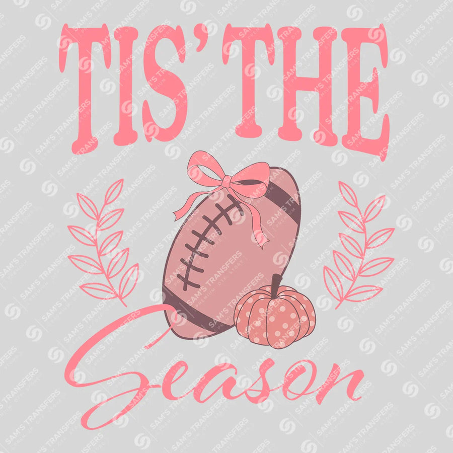 Tis The Season Football Bow Ready-to-Press DTF Transfer | SAT00764