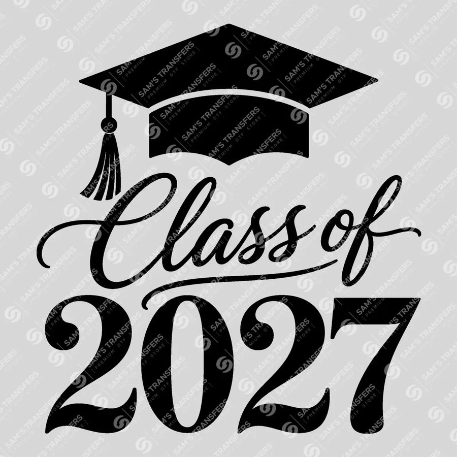 Class Of 2027 Cap Script Ready-to-Press DTF Transfer | SAT00798