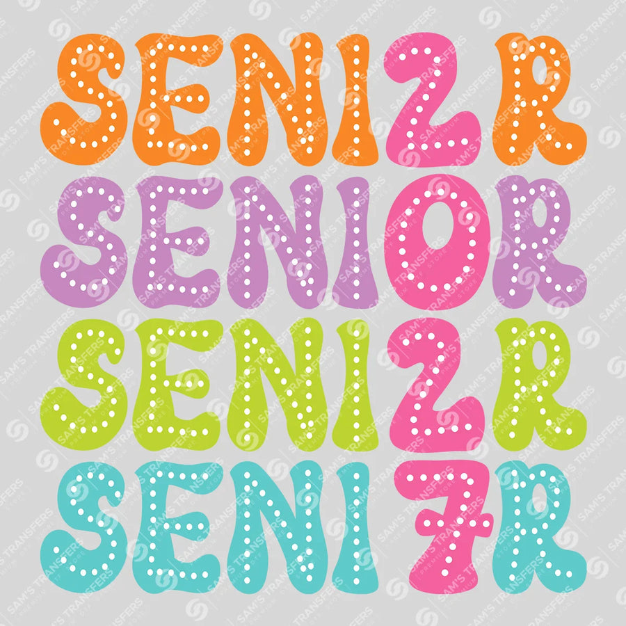 Senior 2027 Polka Dot Echo Ready-to-Press DTF Transfer | SAT00803