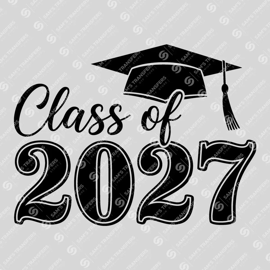 Class Of 2027 Outline Numbers Ready-to-Press DTF Transfer | SAT00831