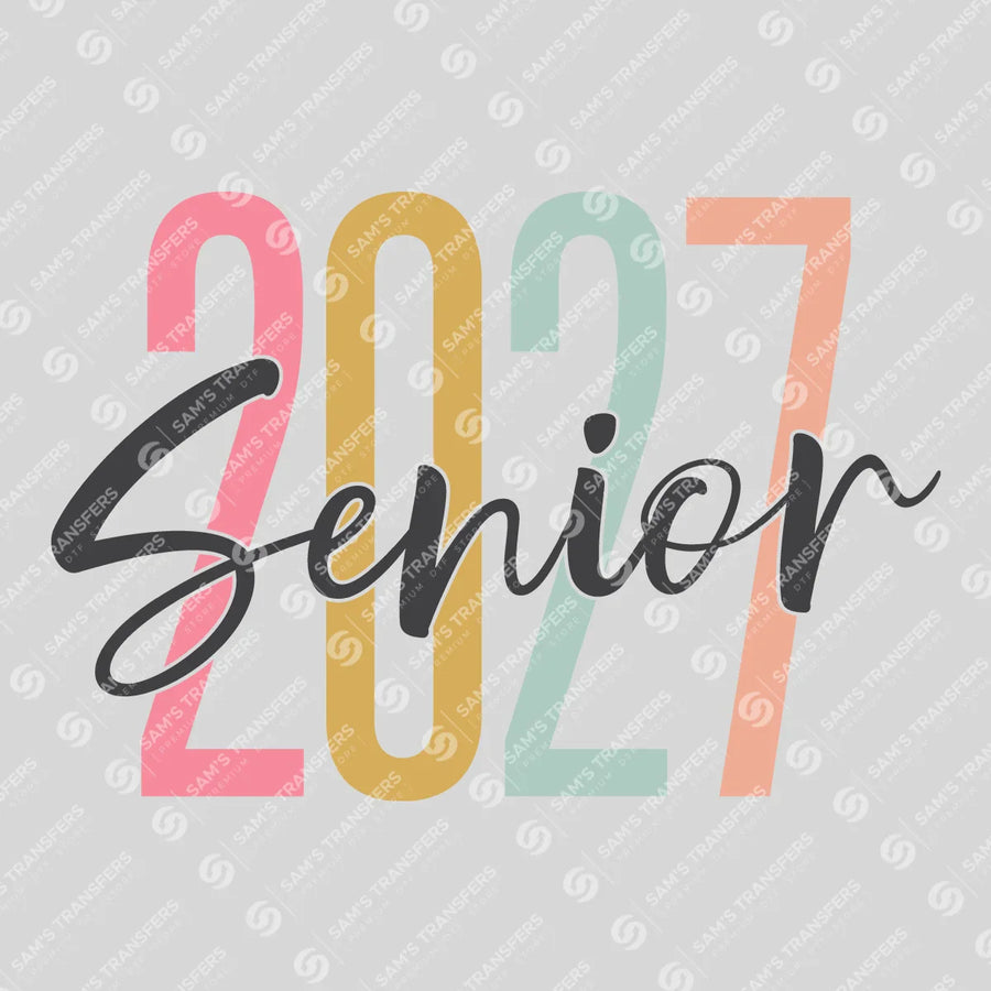 Senior 2027 Pastel Ready-to-Press DTF Transfer | SAT00843