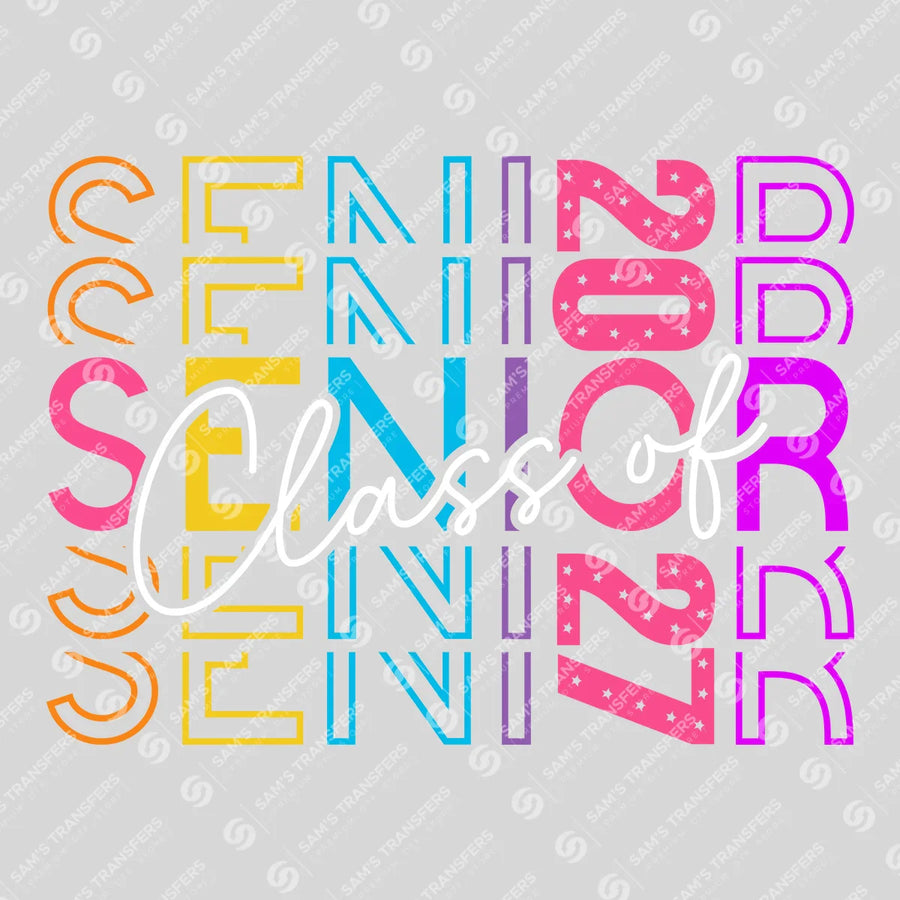 Senior Class Of 2027 Rainbow Echo Ready-to-Press DTF Transfer | SAT00852