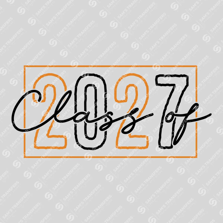 Class Of 2027 Sketch Box Ready-to-Press DTF Transfer | SAT00854