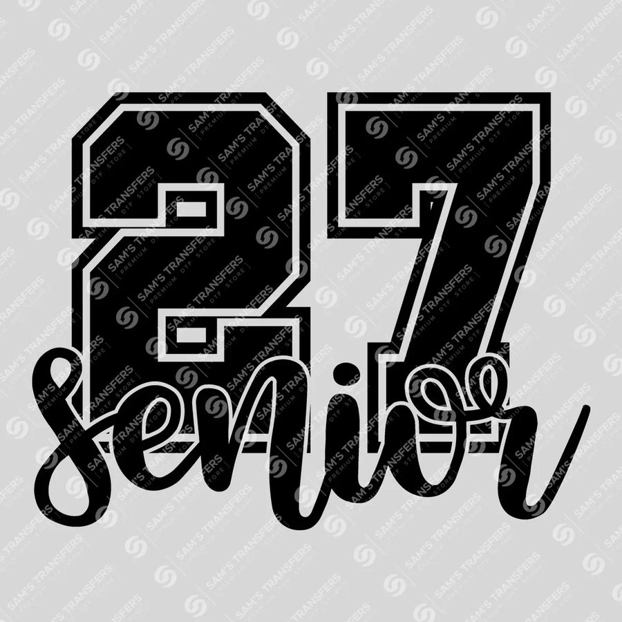 Senior 27 Varsity Script Ready-to-Press DTF Transfer | SAT00858