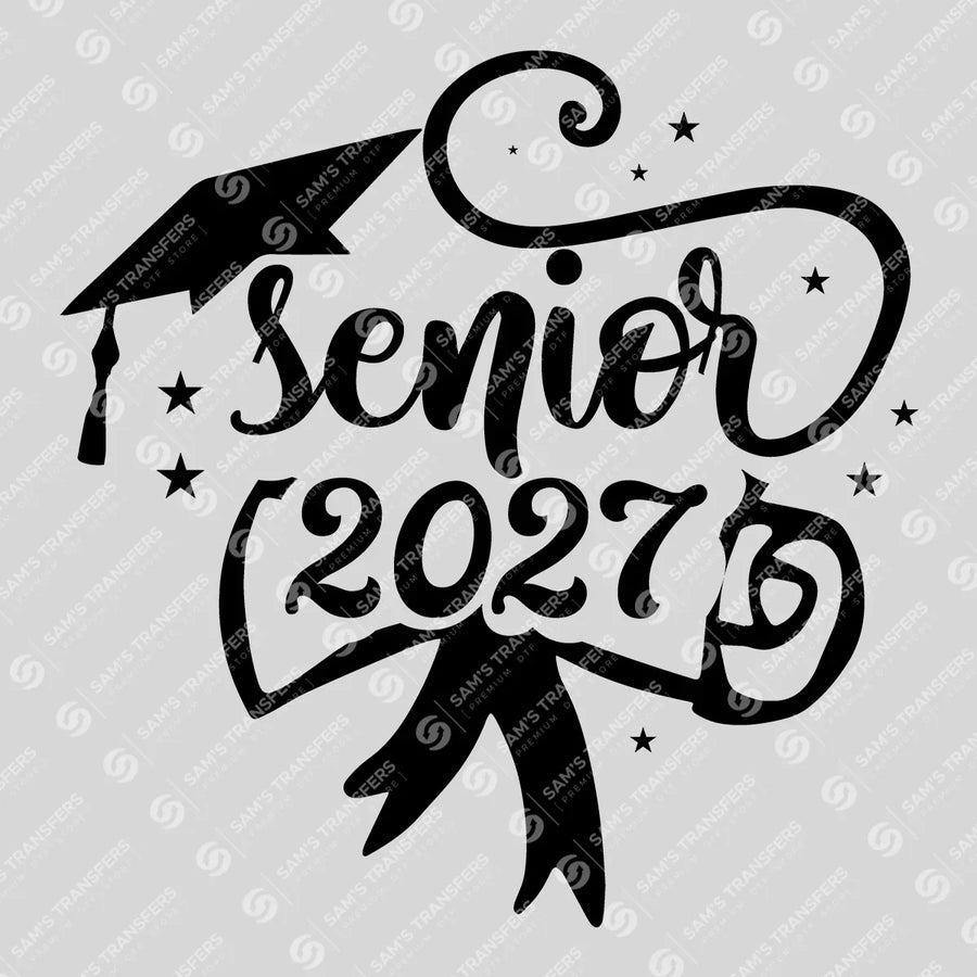 Senior 2027 Ribbon Stars Ready-to-Press DTF Transfer | SAT00859