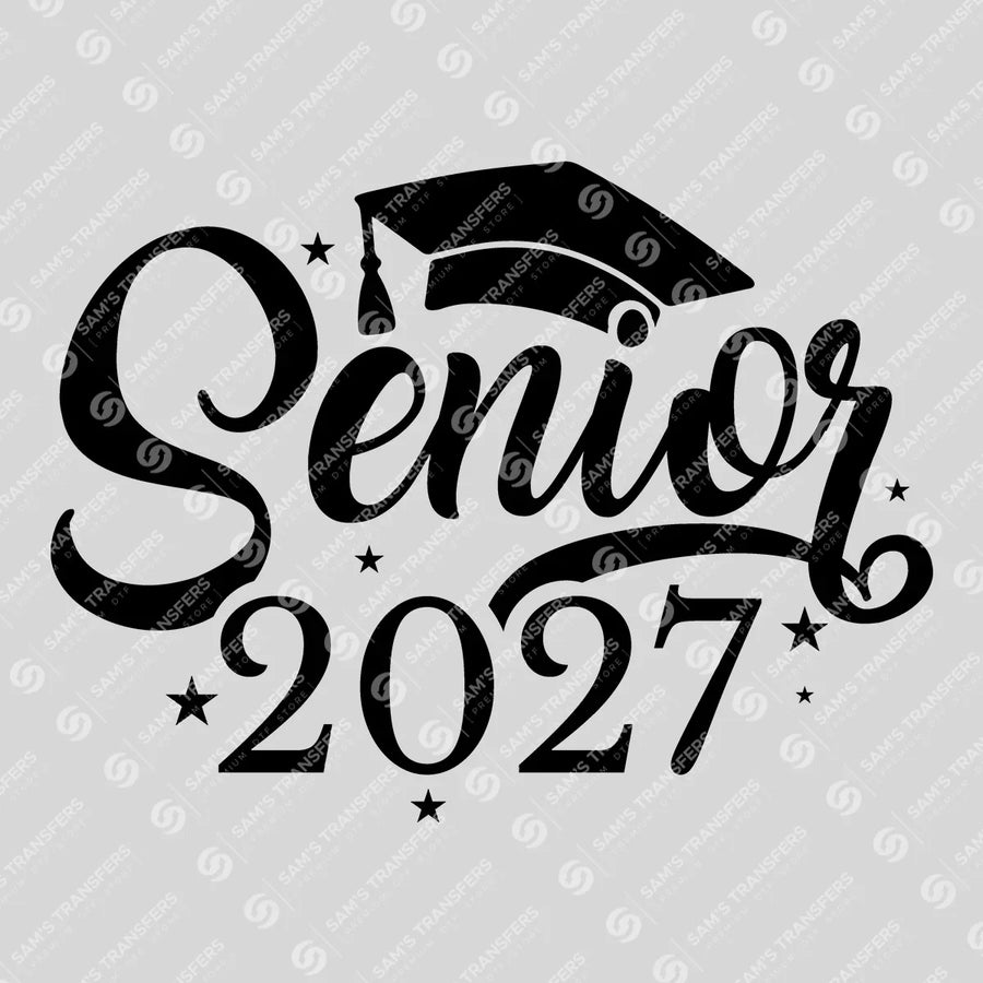 Senior 2027 Script Stars Ready-to-Press DTF Transfer | SAT00861