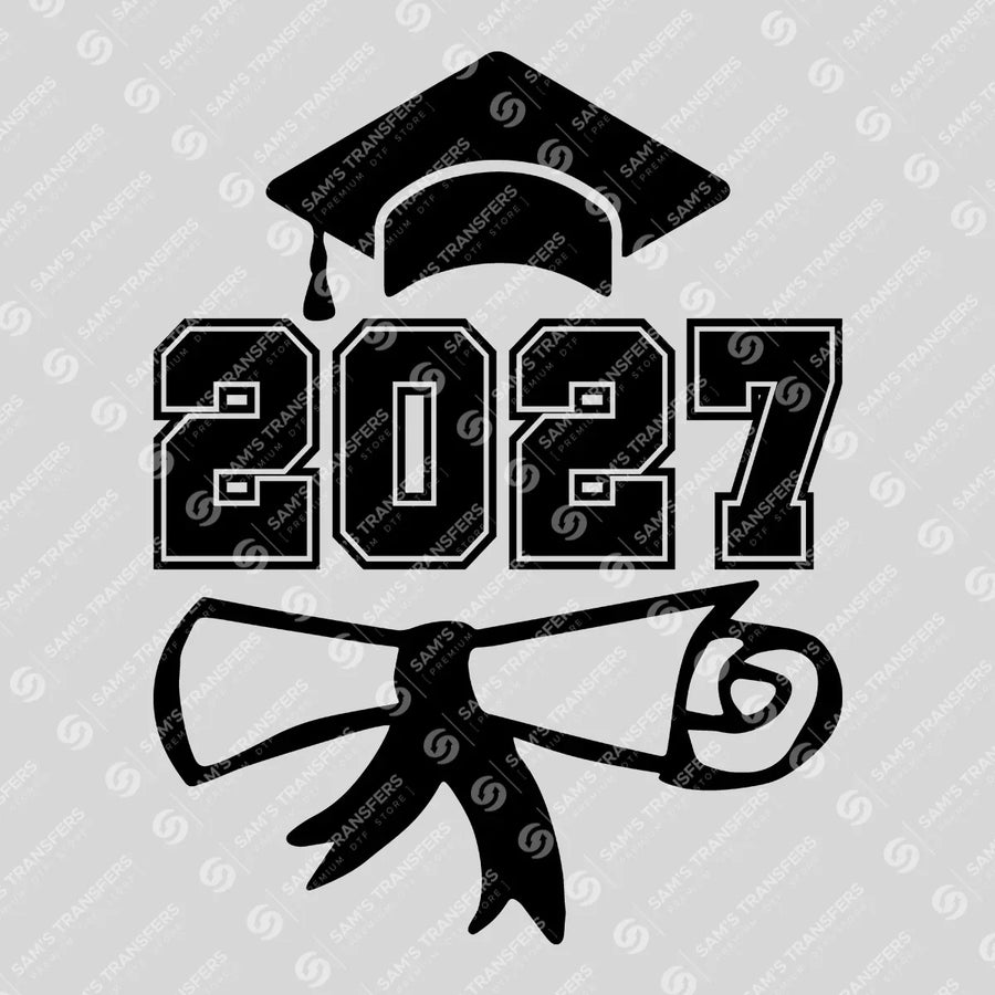 Graduation 2027 Varsity Diploma Ready-to-Press DTF Transfer | SAT00862