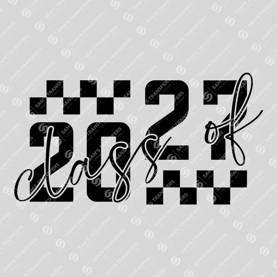 Class Of 2027 Checkered Ready-to-Press DTF Transfer | SAT00872