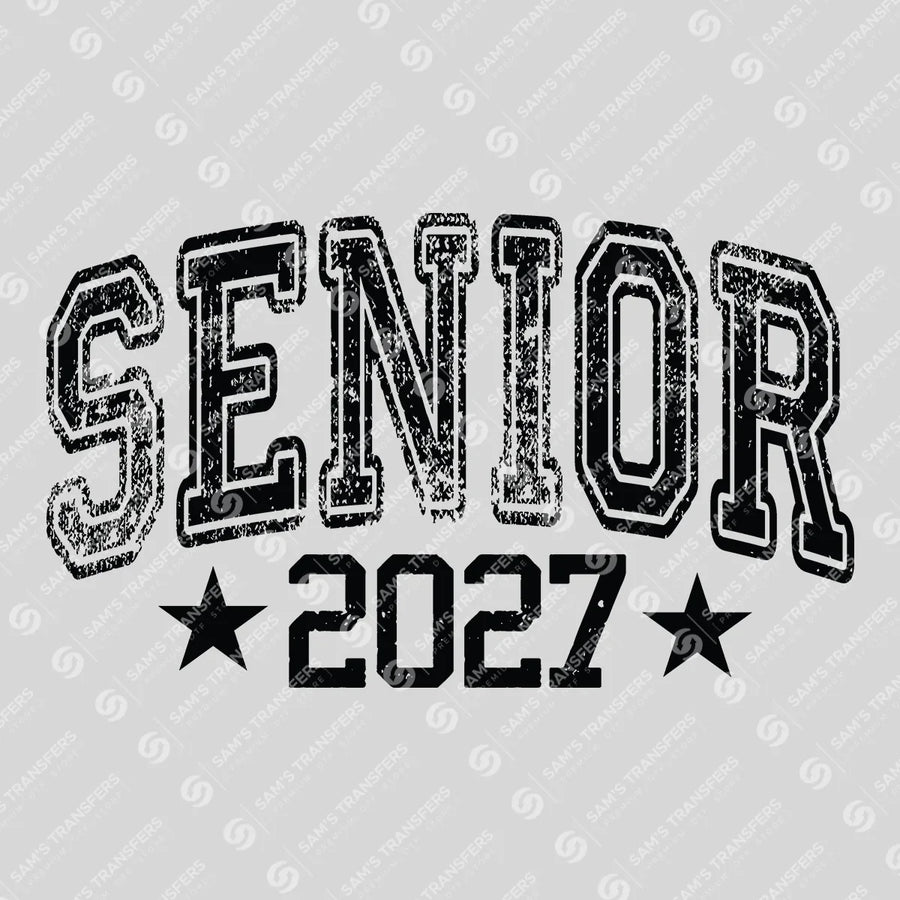 Senior 2027 Distressed Stars Ready-to-Press DTF Transfer | SAT00878