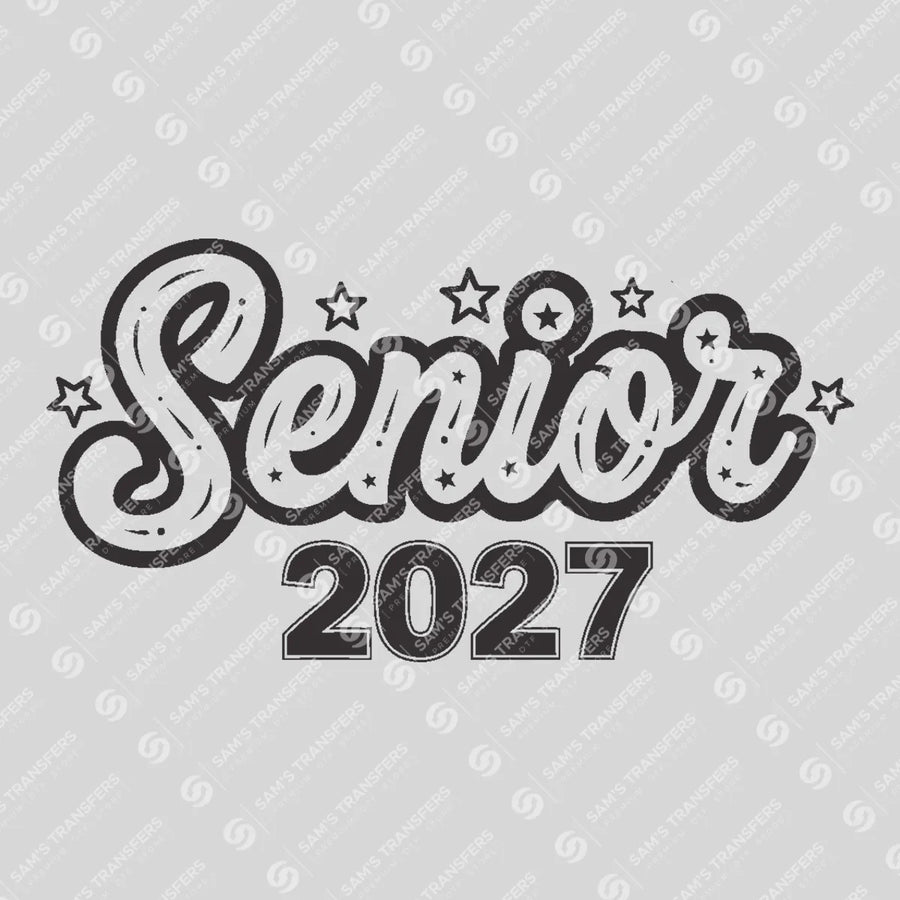 Senior 2027 Retro Stars Ready-to-Press DTF Transfer | SAT00883