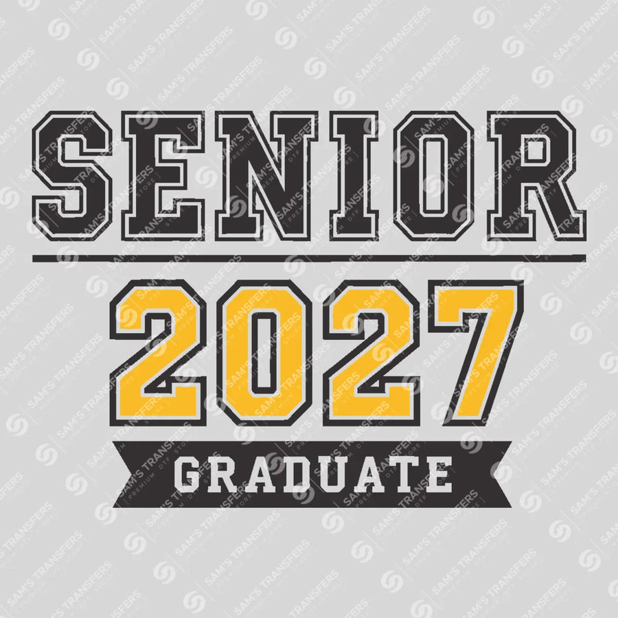 Senior 2027 Graduate Banner Ready-to-Press DTF Transfer | SAT00889