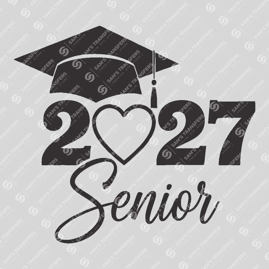 Senior 2027 Heart Cap Ready-to-Press DTF Transfer | SAT00893
