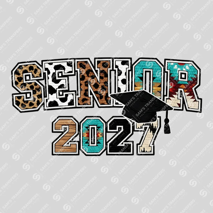 Senior 2027 Western Faux Ready-to-Press DTF Transfer | SAT00916