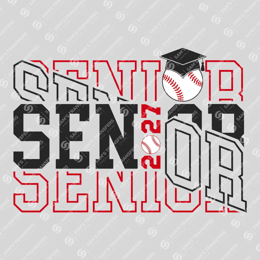 Senior 2027 Baseball Echo Ready-to-Press DTF Transfer | SAT00938